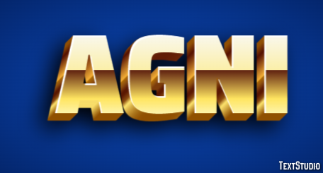Agni Efeito de texto