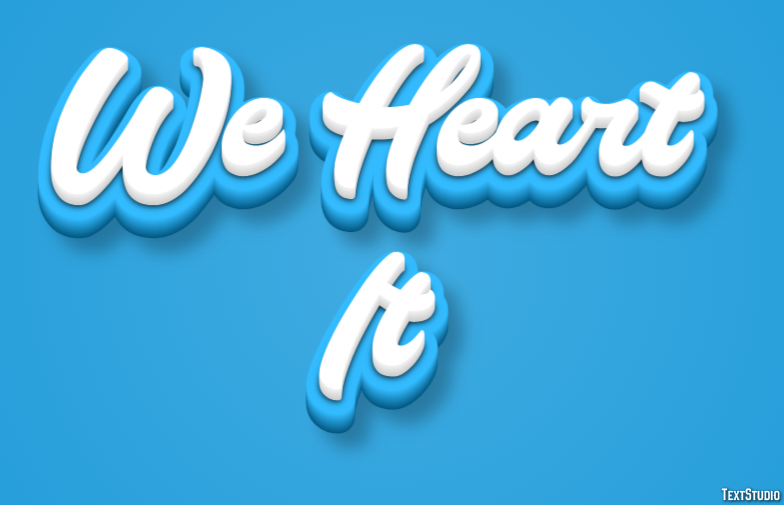 We Heart It Texteffekt