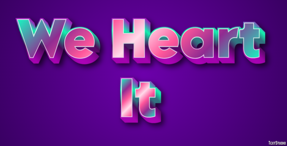 We Heart It テキスト効果