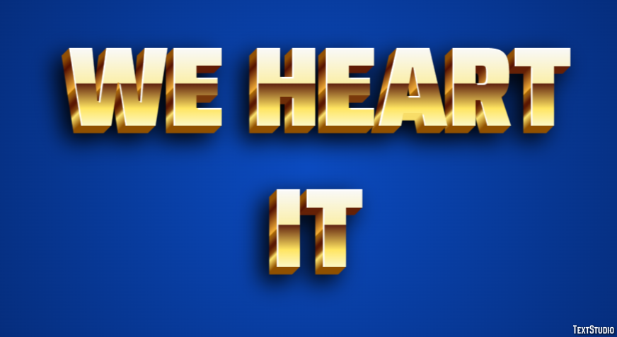 We Heart It Texteffekt