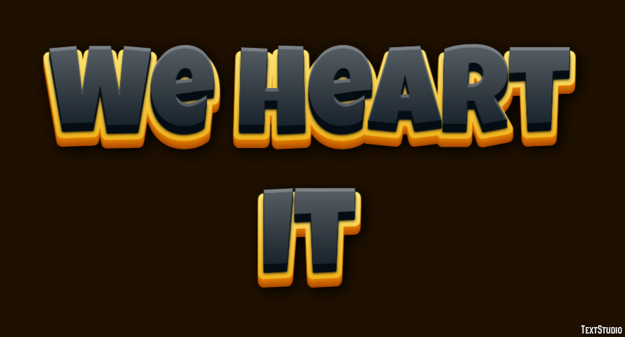 We Heart It Texteffekt