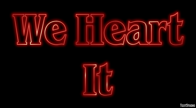 We Heart It Texteffekt
