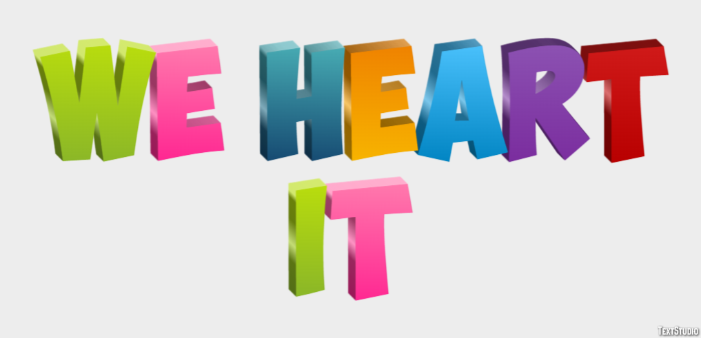 We Heart It Texteffekt