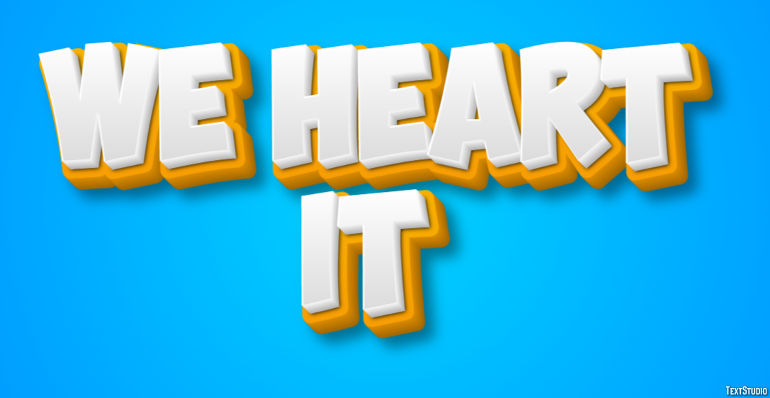 We Heart It Texteffekt