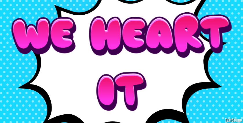 We Heart It Texteffekt