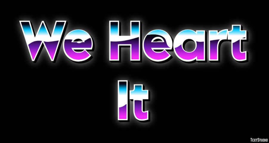 We Heart It Texteffekt
