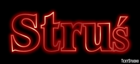 Struś Efekt tekstowy
