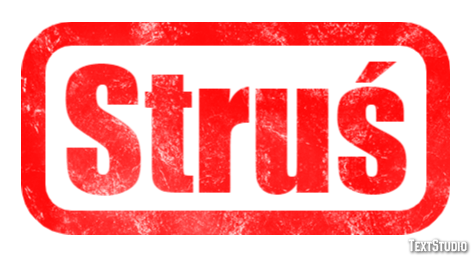 Struś Efekt tekstowy