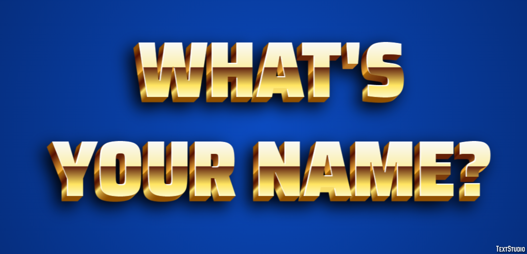 What's your name? Text Effect