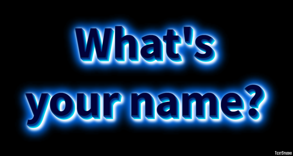 What's your name? Efekt tekstowy