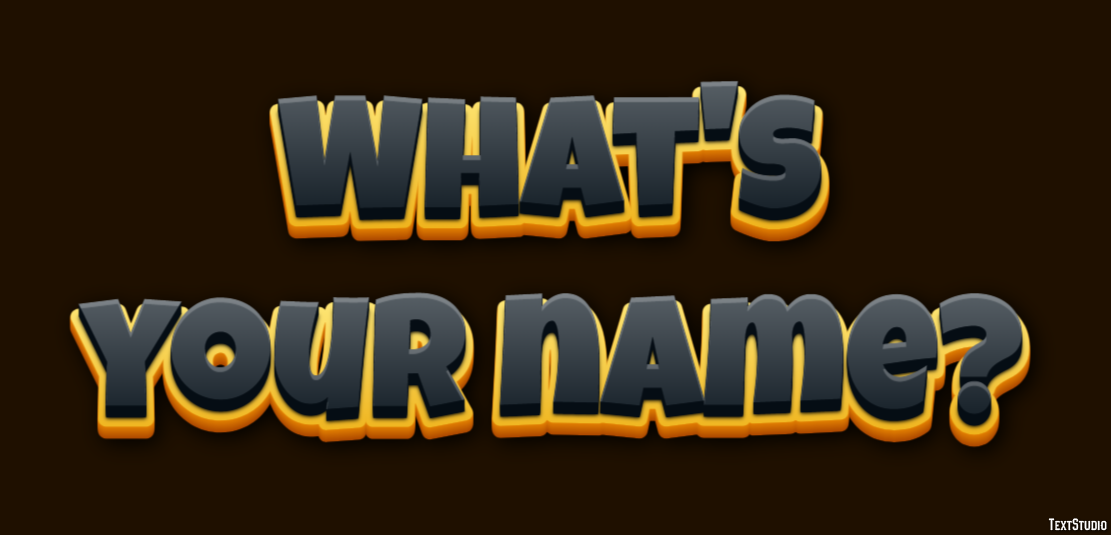 What's your name? Text Effect