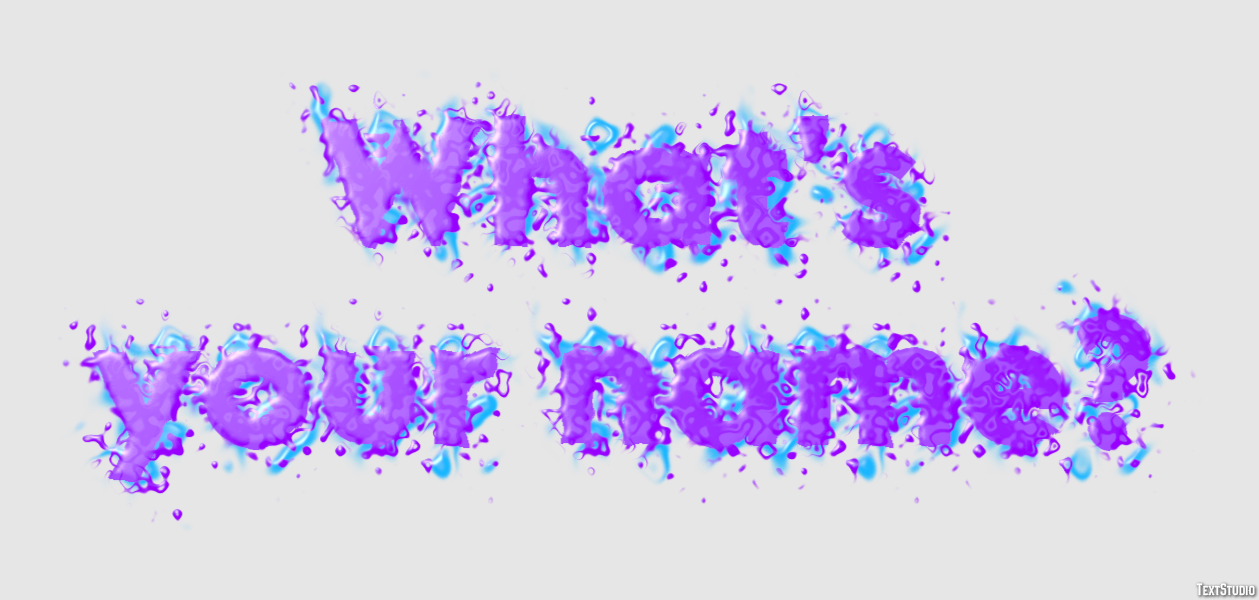What's your name? Efekt tekstowy