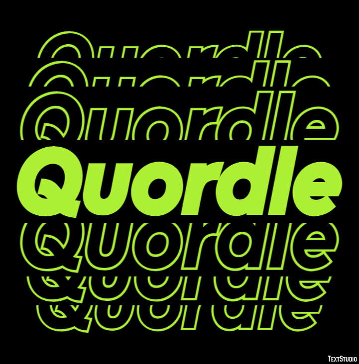 Quordle Efeito de texto