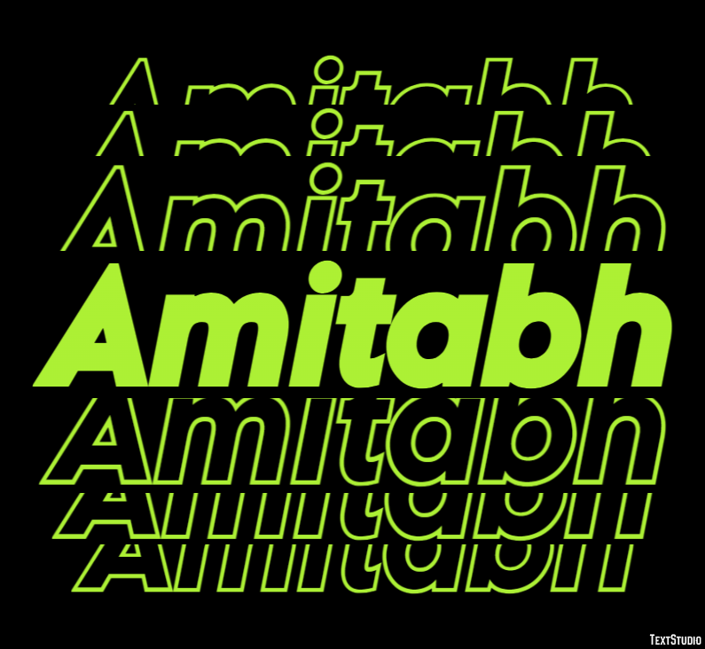 Amitabh Text effect