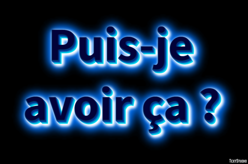 Puis-je avoir ça ? Effet de texte