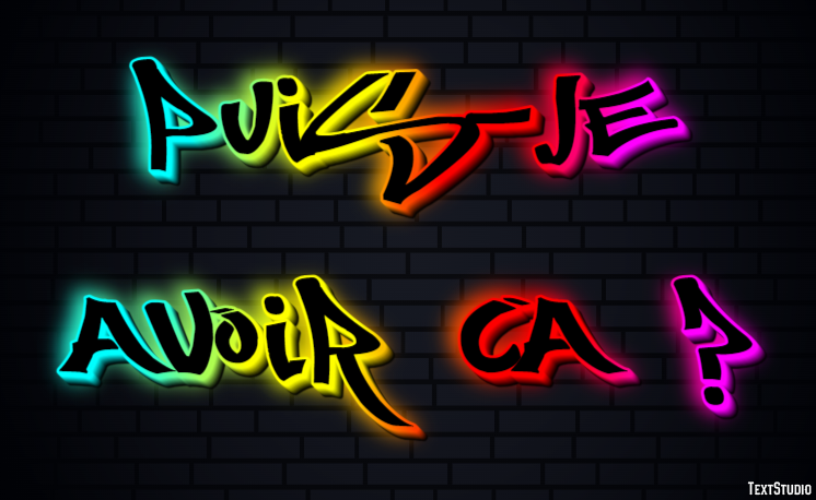 Puis-je avoir ça ? Effet de texte