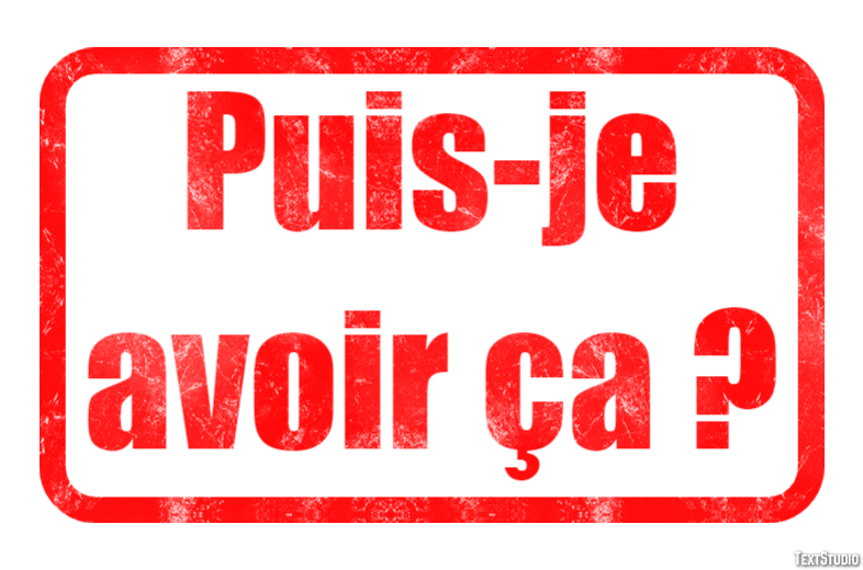 Puis-je avoir ça ? Effet de texte