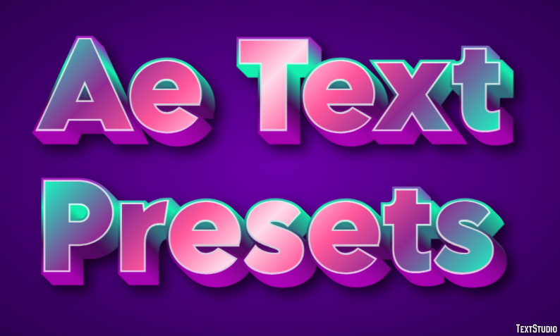 Ae Text Presets Text Effect