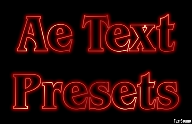 Ae Text Presets Text Effect