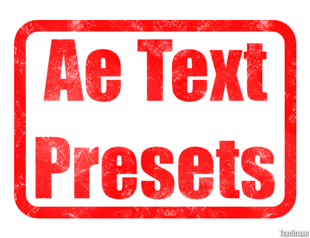 Ae Text Presets Metin efekti