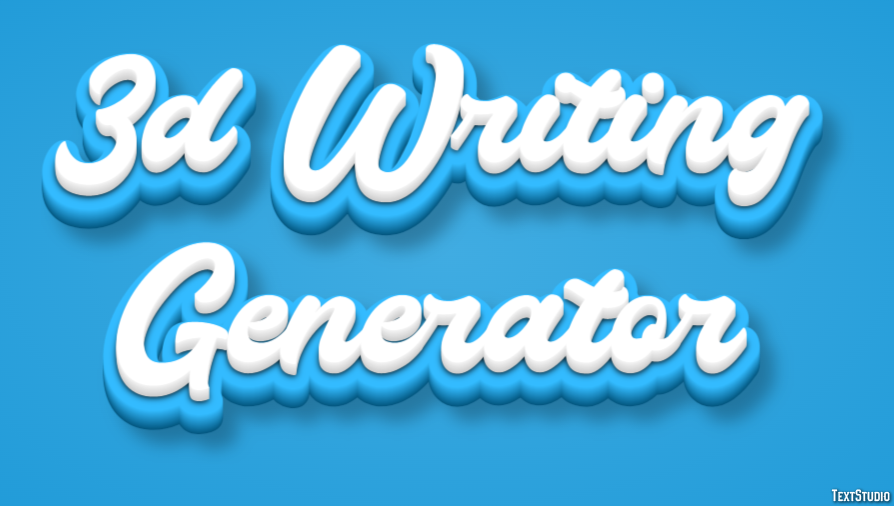 3d Writing Generator Texteffekt