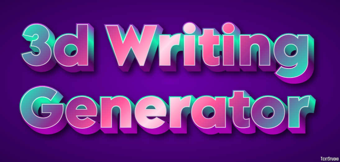 3d Writing Generator Efecto de Texto