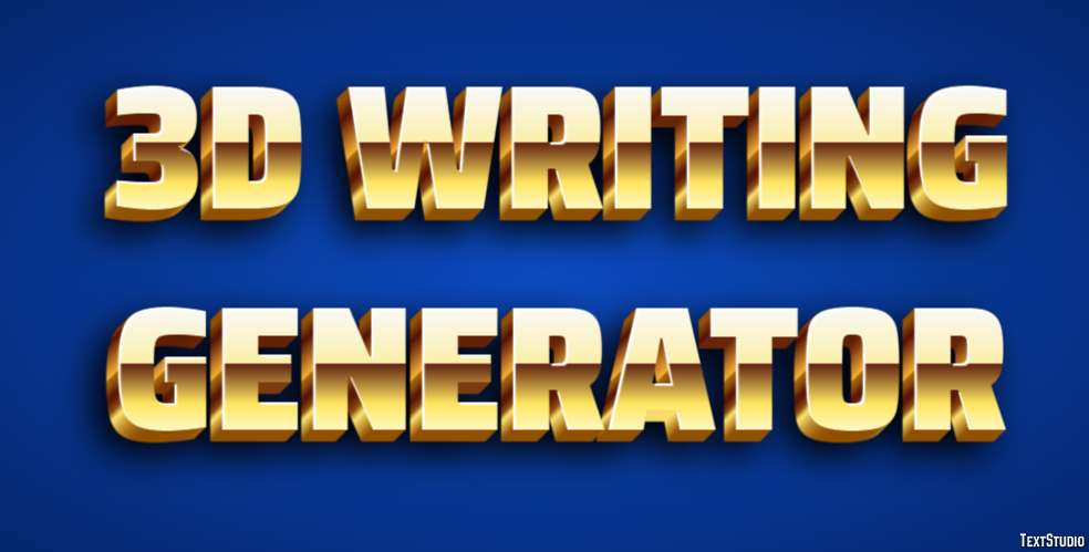 3d Writing Generator Texteffekt