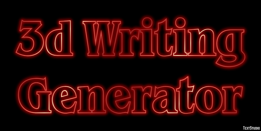 3d Writing Generator Efecto de Texto