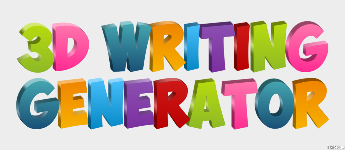 3d Writing Generator Efeito de texto
