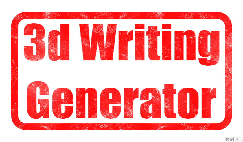 3d Writing Generator Texteffekt