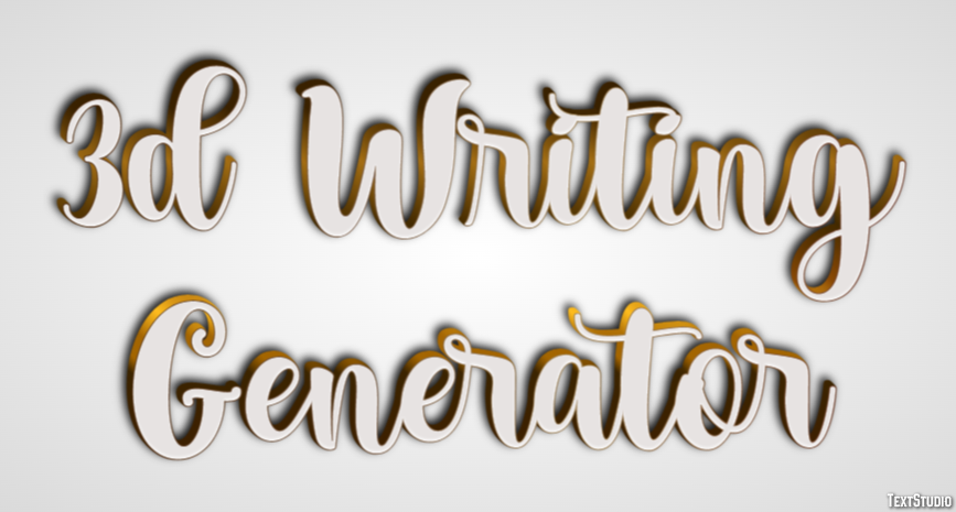 3d Writing Generator Texteffekt