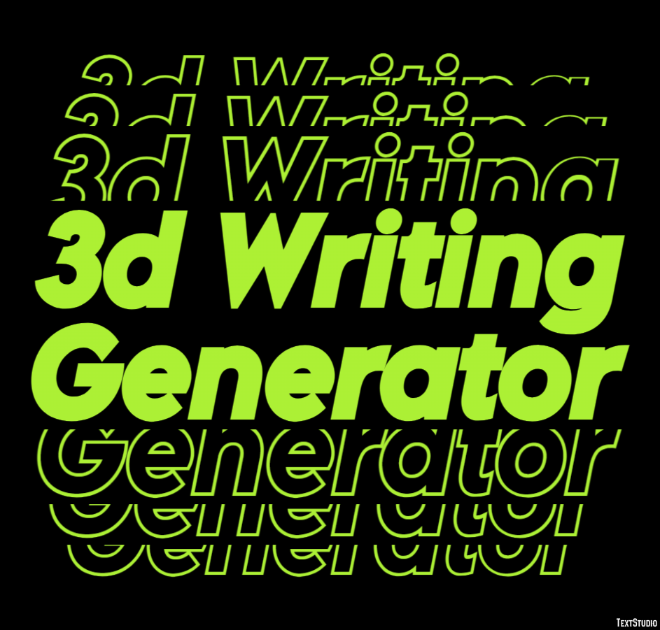3d Writing Generator Effetto testo