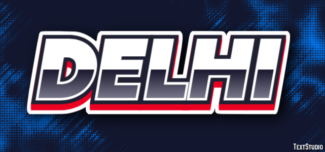 Delhi Эффект текста