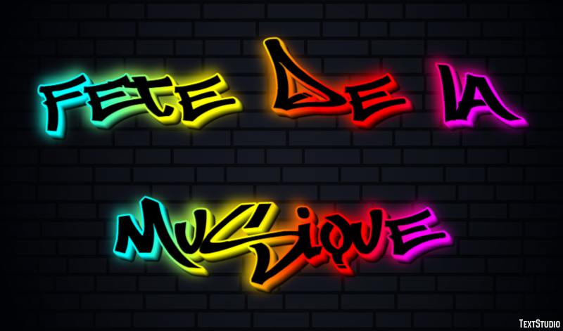 FÊTE DE LA MUSIQUE Effet de texte