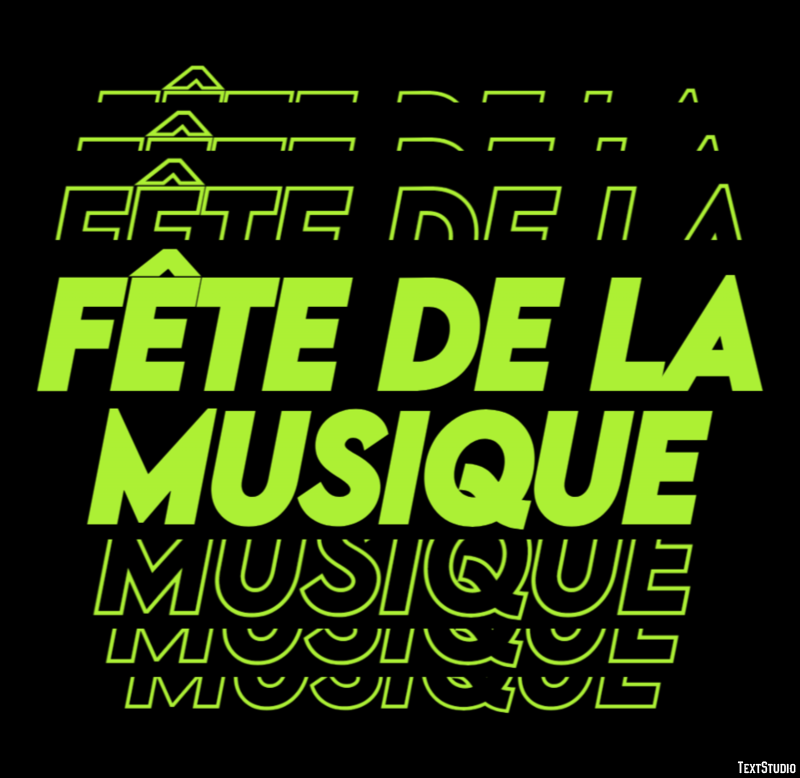 FÊTE DE LA MUSIQUE Effet de texte