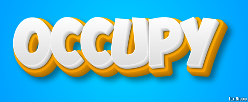 Occupy Effetto testo