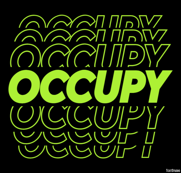 Occupy Efecto de Texto