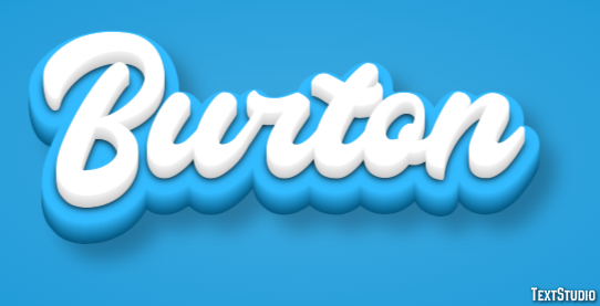 Burton Эффект текста