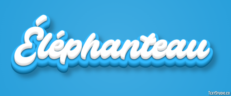 Éléphanteau Effet de Texte