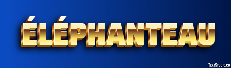 Éléphanteau Effet de Texte