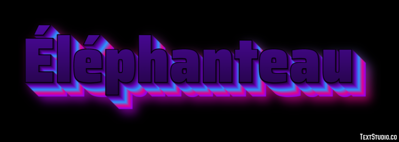 Éléphanteau Effet de Texte