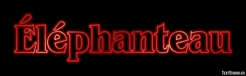Éléphanteau Effet de Texte