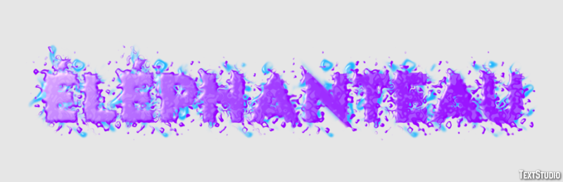 Éléphanteau Effet de Texte