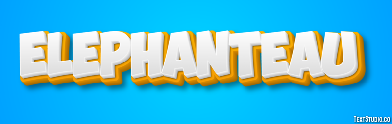 Éléphanteau Effet de Texte