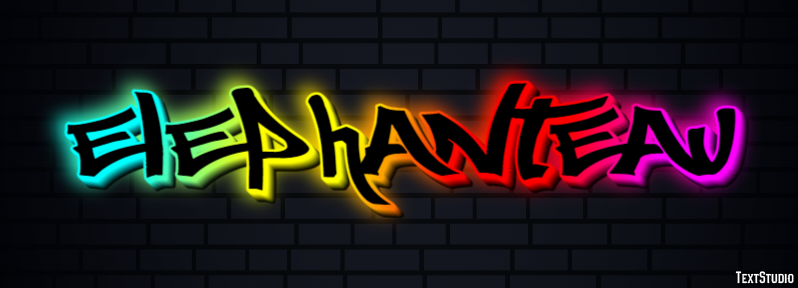 Éléphanteau Effet de texte