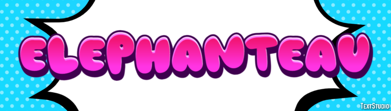 Éléphanteau Effet de Texte