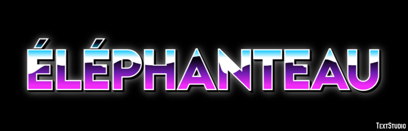 Éléphanteau Effet de Texte