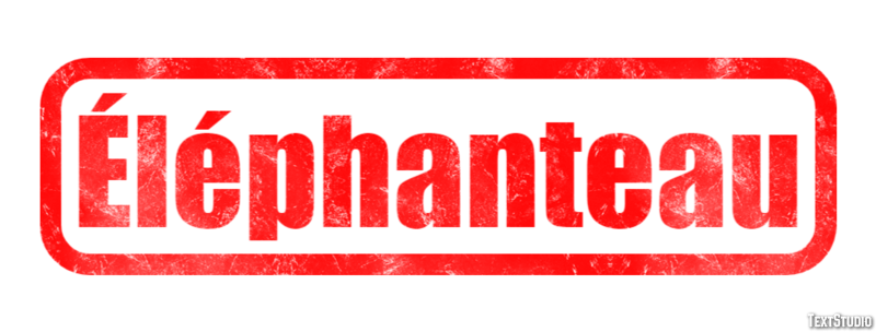 Éléphanteau Effet de Texte