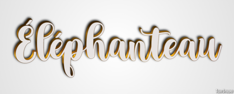 Éléphanteau Effet de texte