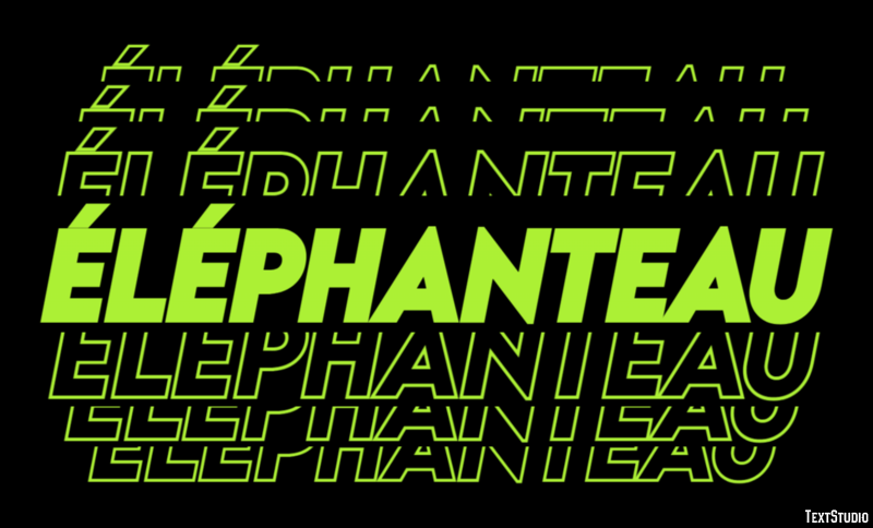 Éléphanteau Effet de Texte
